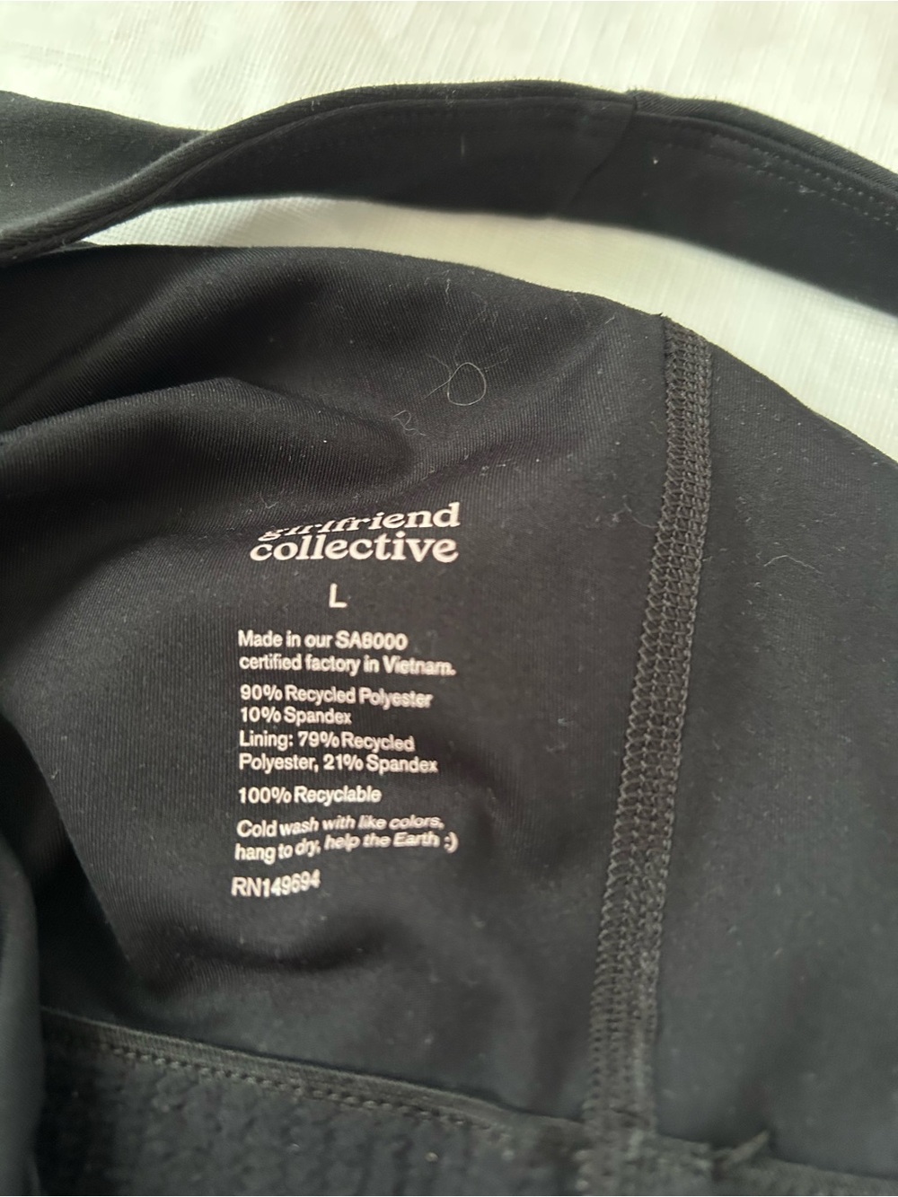 girlfriend collective black skorts romper - Picture 2 of 6
